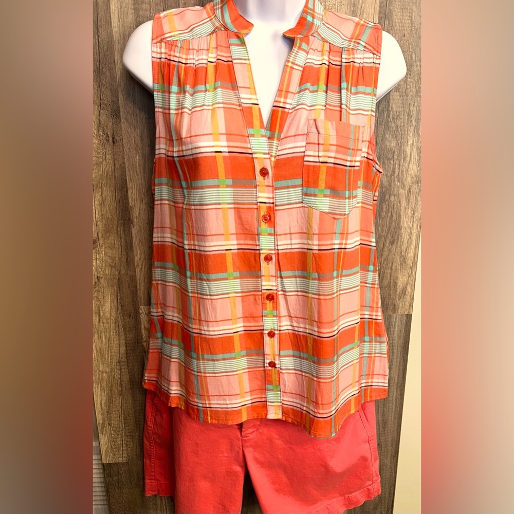 Plaid Tank w/ shorts outfit